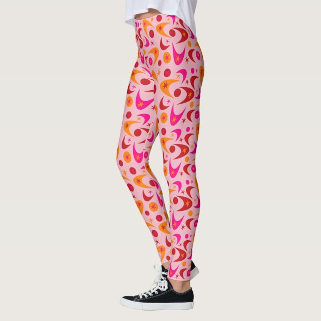 Mid-Century Boomerangs Leggings (Left)