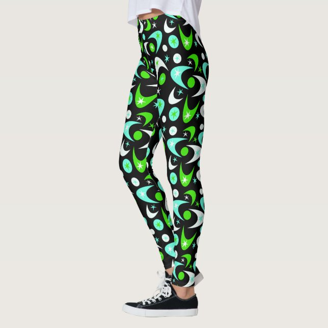 Mid-Century Boomerangs Leggings (Left)