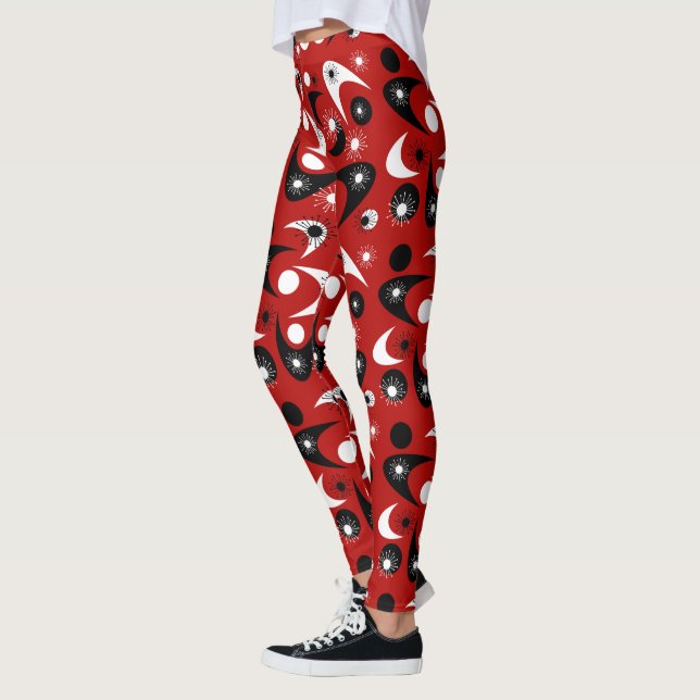Mid-Century Boomerangs Leggings (Left)