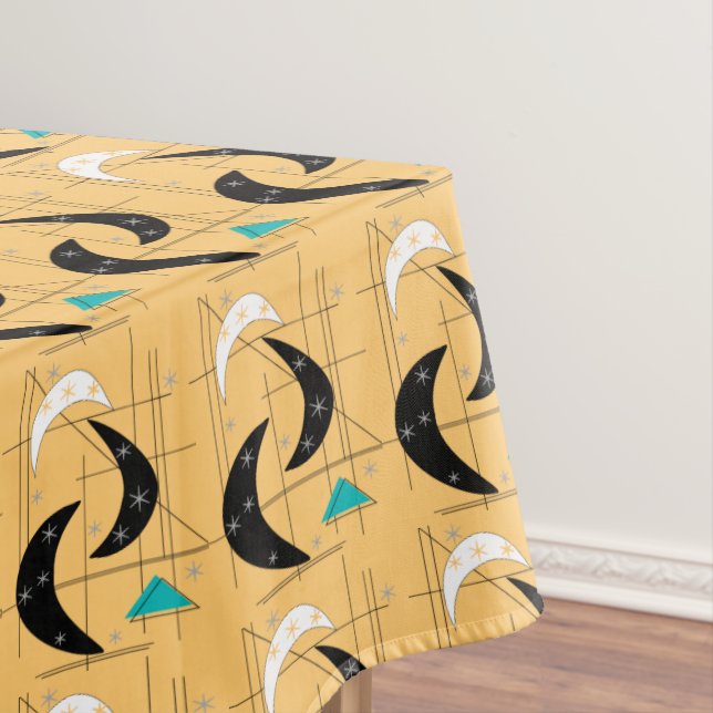 Mid-Century Boomerangs Pattern  Tablecloth (In Situ)