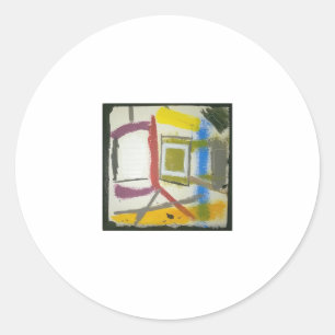 Mid-Century Box Abstract Hankamer Artjunkhaus Classic Round Sticker