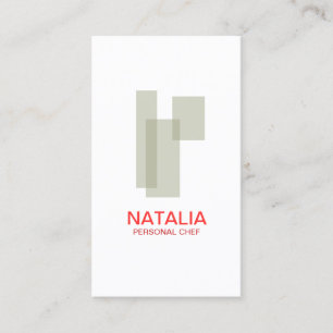Mid-Century Box Logo (Taupe II) Business Card