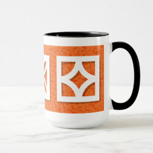 Mid-Century Breeze Blocks Orange 2 Mug