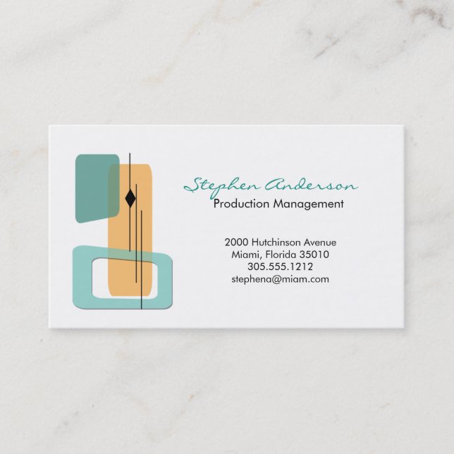 Mid Century Business Card (Front)