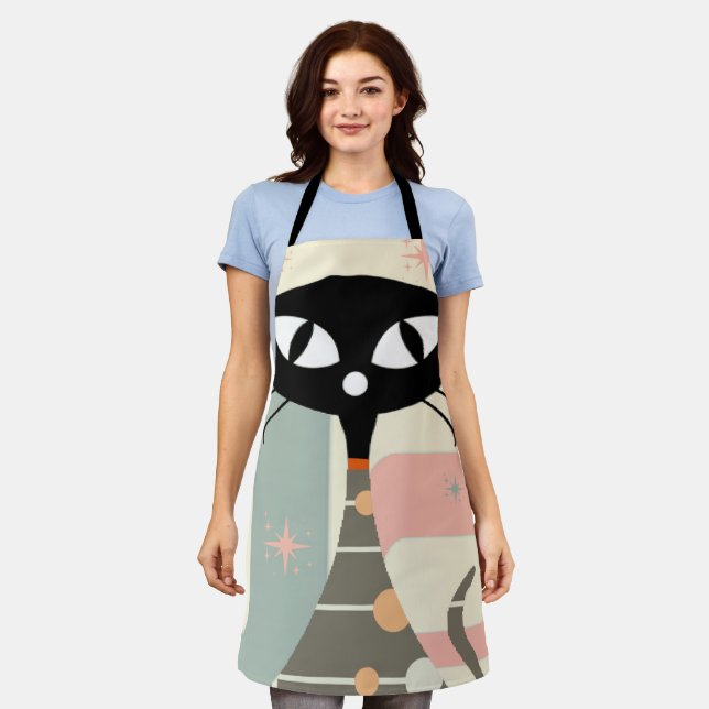 Mid Century Cat Mid-Century Modern Apron (Worn)