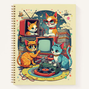 Mid Century Cats with Retro Records, TV Journal