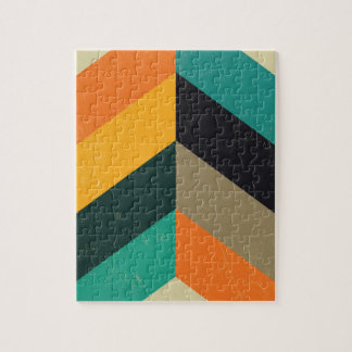 Mid Century Chevron Jigsaw Puzzle