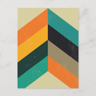 Mid Century Chevron Postcard