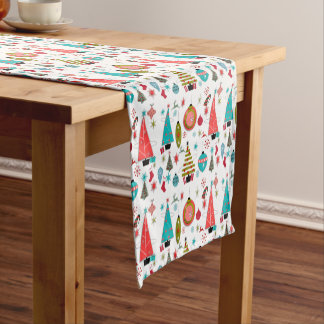 Mid-Century Christmas Theme Short Table Runner