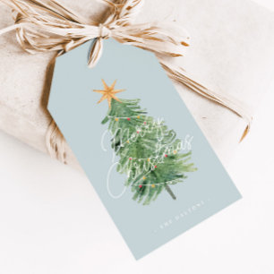 Mid Century Christmas Tree Holiday Gift Tag