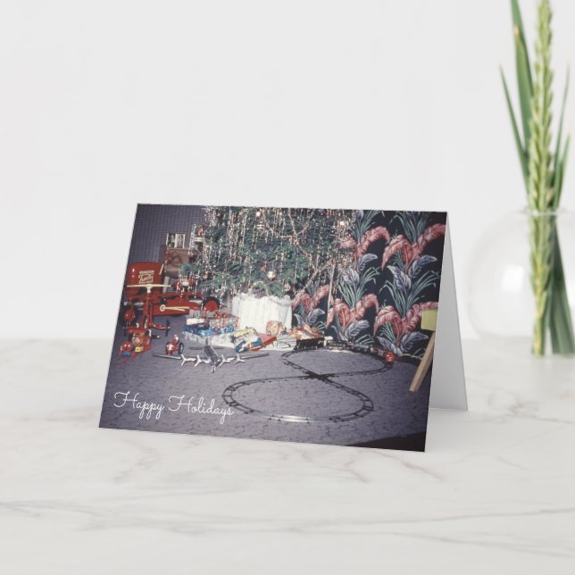 Mid-century Christmas Vintage Holiday Toys Train (Front)