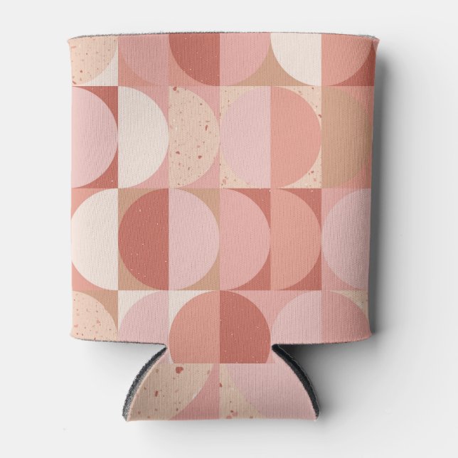 Mid-Century Circles: Modern Geometric Pattern. Can Cooler (Front)