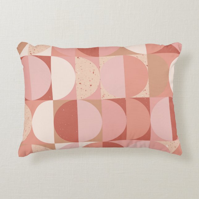 Mid-Century Circles: Modern Geometric Pattern. Decorative Cushion (Front)