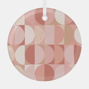 Mid-Century Circles: Modern Geometric Pattern. Glass Tree Decoration