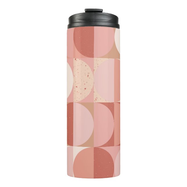 Mid-Century Circles: Modern Geometric Pattern. Thermal Tumbler (Front)