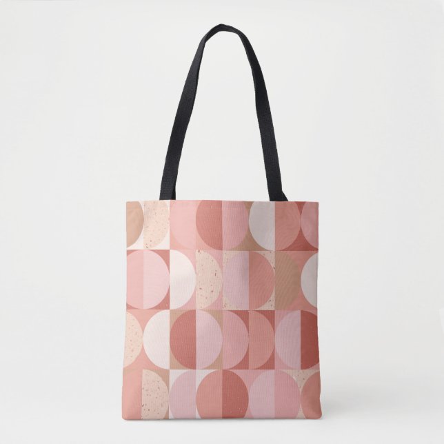 Mid-Century Circles: Modern Geometric Pattern. Tote Bag (Front)