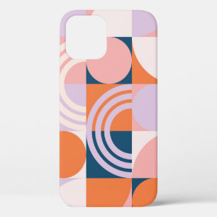 Mid-Century Circles Stripes: Geometric Pattern iPhone 12 Case