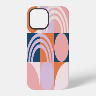 Mid-Century Circles Stripes: Geometric Pattern iPhone 12 Case