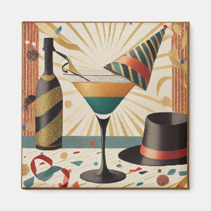 Mid-Century Cocktail Hour - New Years Eve Magnet