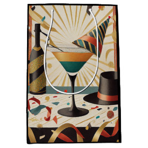 Mid-Century Cocktail Hour - New Years Eve Medium Gift Bag