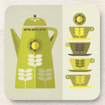 Mid Century Coffee Pot Coasters