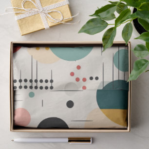 Mid century colorful geometric pattern tissue paper