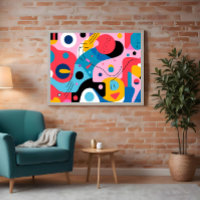 Mid Century Colourful Abstract Art