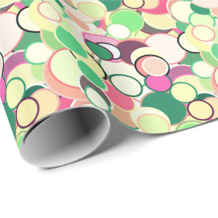 Mid-Century confetti dots - citrus colours Wrapping Paper