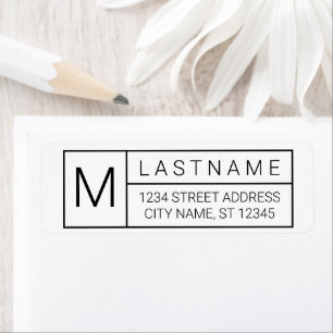 Mid Century Custom Family Name - Return Address
