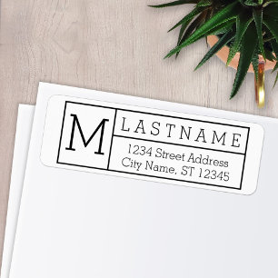 Mid Century Custom Family Name - Return Address