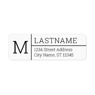 Mid Century Custom Family Name - Return Address