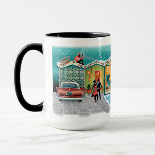 Mid Century Decorating Christmas Mug