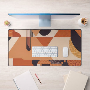 Mid Century Design in Warm Colours Desk Mat