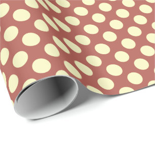 Mid-Century dots - Earth colours, brown Wrapping Paper