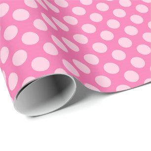 Mid-Century dots - multi pastels, pink Wrapping Paper