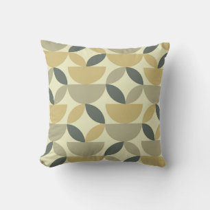 Mid Century Earth tone half Circles and shapes Cushion