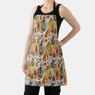 Mid-Century Fall Forest Apron