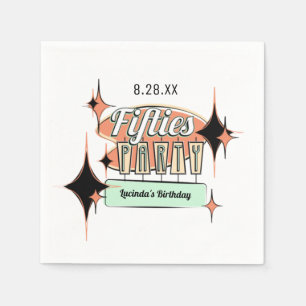 Mid-Century Fifties Party Paper Napkins