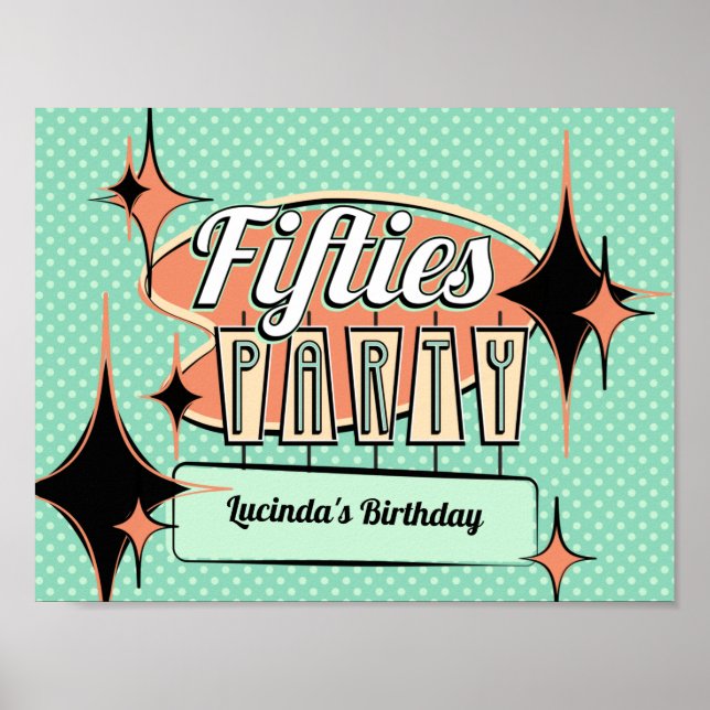 Mid-Century Fifties Party Poster (Front)