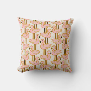 Mid century flamingo cushion