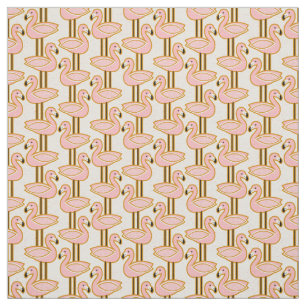 Mid century flamingo fabric