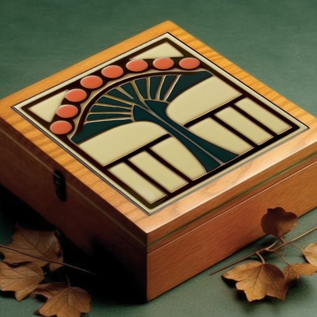 Mid-Century Flower Symmetry Arts Crafts Movement Tile (Creator Uploaded)