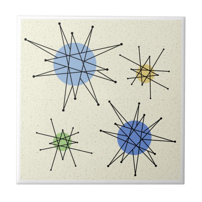 Mid Century Franciscan Starburst 1  Tile (Front)