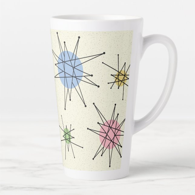 Mid Century Franciscan Starburst 3  Latte Mug (Right)