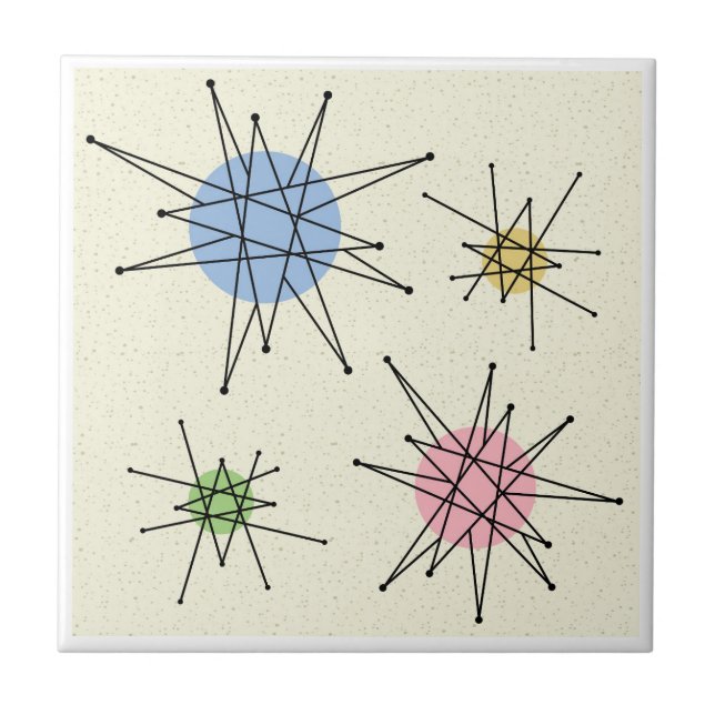 Mid Century Franciscan Starburst 3  Tile (Front)
