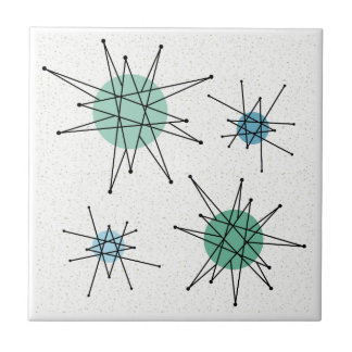 Mid Century Franciscan Starburst 6 Tile