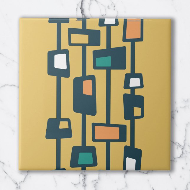 Mid Century Funky Blocks Yellow Tile (Creator Uploaded)