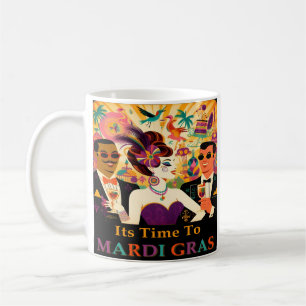 Mid Century Futuristic Mardi Gras Cocktail Party Coffee Mug