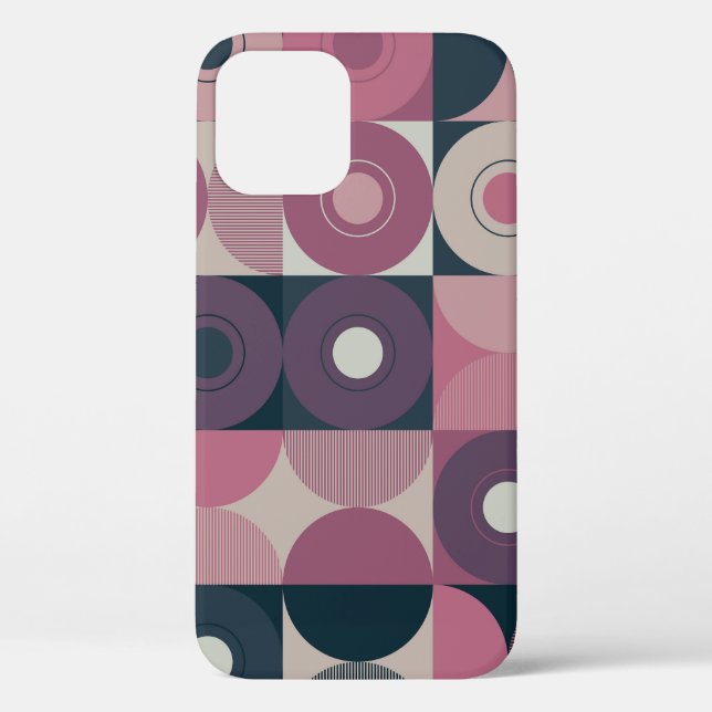 Mid-century geometric: abstract colourful pattern Case-Mate iPhone case (Back)