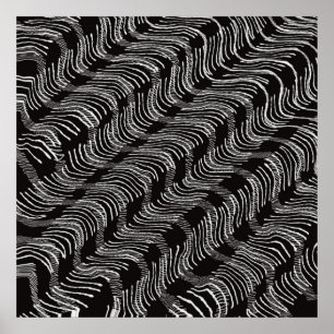 Mid century geometric abstract minimalist pattern Poster
